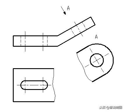 斜視圖|工程製圖之機件表達方法：局部視圖與斜視圖